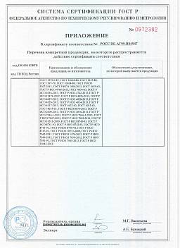 Сертификат на DIN 553 винт установочный 2